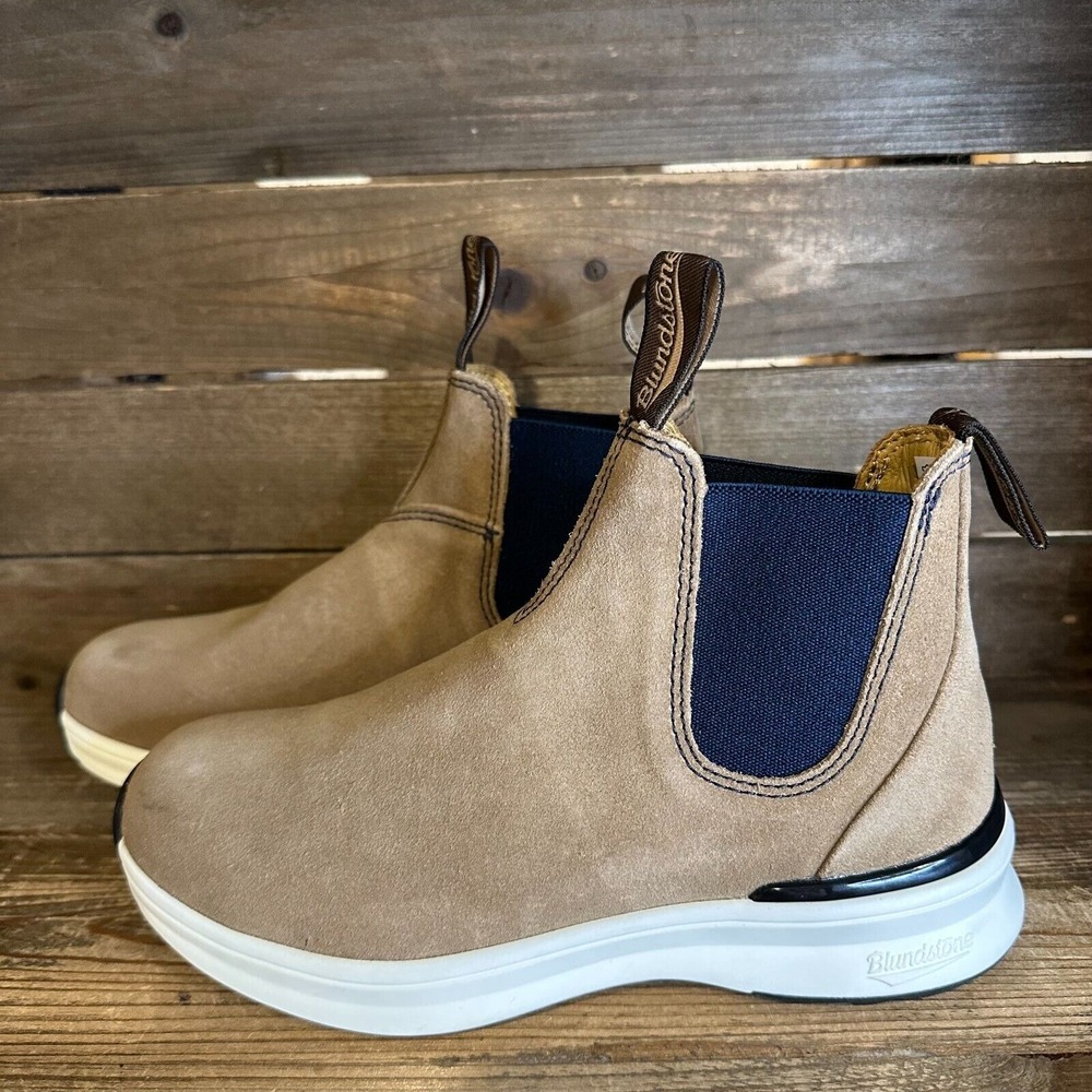 New NIB Womens Blundstone Original 2146 Tan Suede Sneaker Ankle Boots Size 6.5 M - Picture 2 of 6